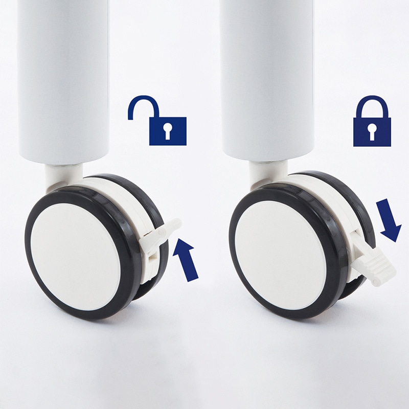 アール・エフ・ヤマカワ キャスターテーブル　W1600×D800 ホワイト脚ホワイト RFCTT-WL1680WH 1台（ご注文単位1台）【直送品】