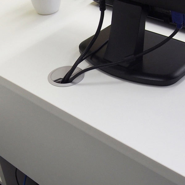 アール・エフ・ヤマカワ ノルム 木製デスク2 W800×D600 ホワイト Z-RFPLD-0860W2 1台(ご注文単位1台)【直送品】