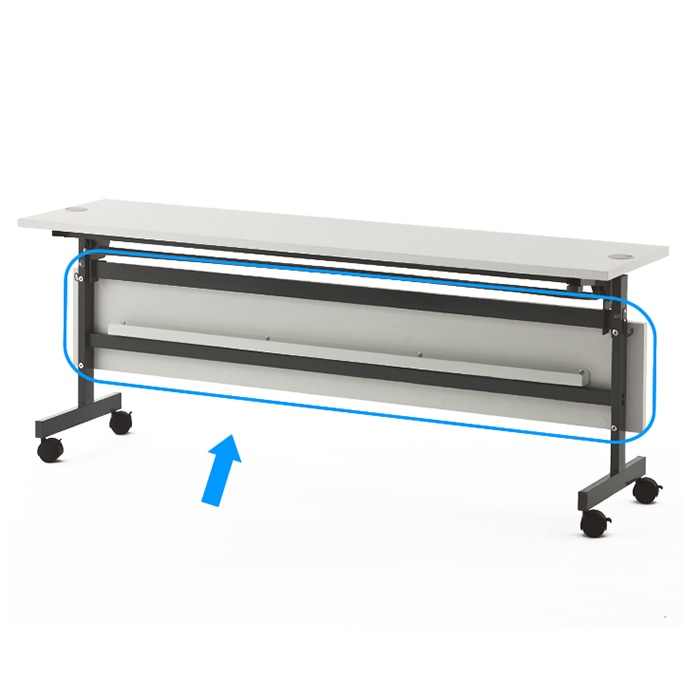 アール・エフ・ヤマカワ フォールディングテーブル2 配線機能付 W1800×D450 ホワイト SHFTL-1845WH 1台(ご注文単位1台)【直送品】