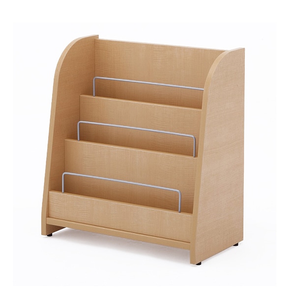 アール・エフ・ヤマカワ 木製マガジンラック2　ロー ナチュラル RFMR2-NL 1台（ご注文単位1台）【直送品】