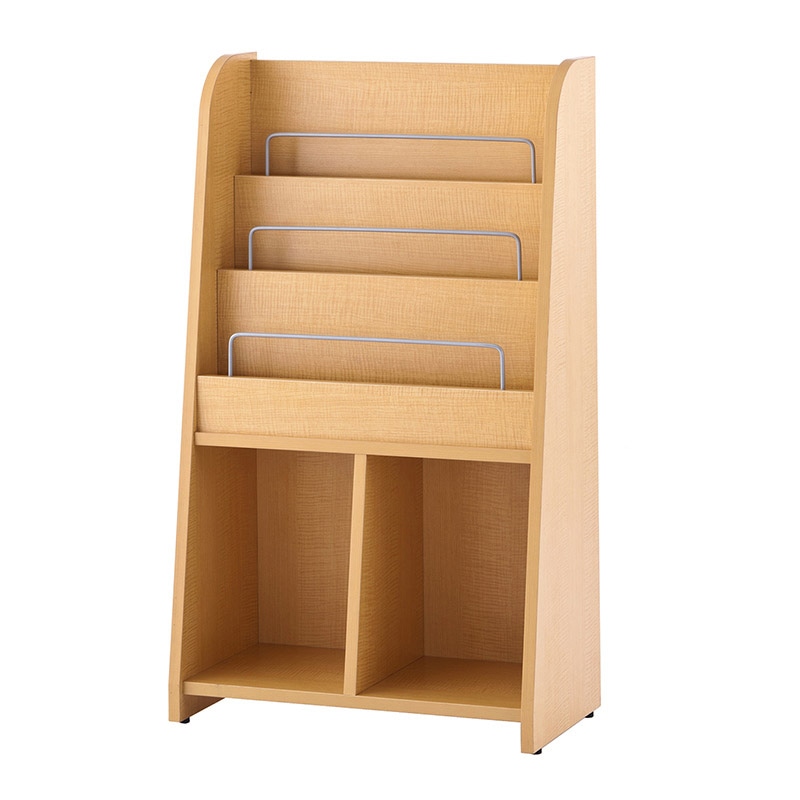 アール・エフ・ヤマカワ 木製マガジンラック2　ハイ ナチュラル RFMR2-NH 1台（ご注文単位1台）【直送品】