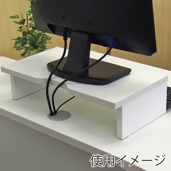 アール・エフ・ヤマカワ 机上PCラック2 W450×H120 ホワイト RFDR2-450WH 1台(ご注文単位10台)【直送品】