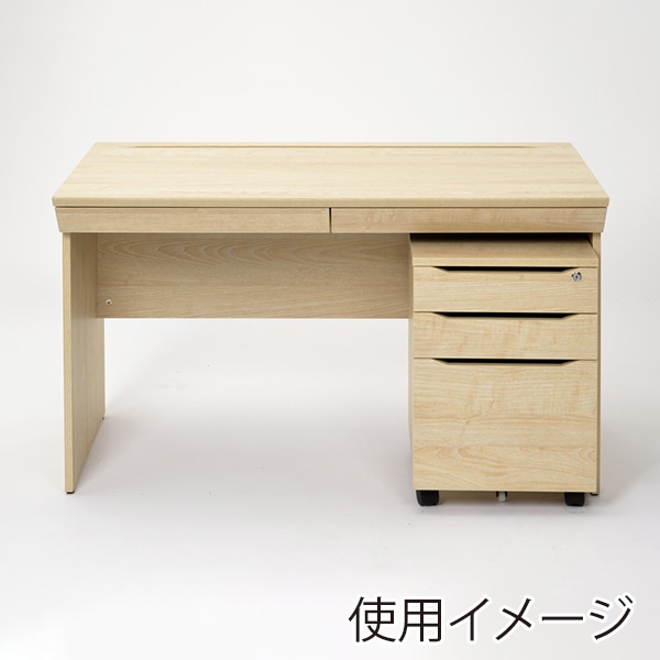 アール・エフ・ヤマカワ ユピタ 木製デスク RF 3段キャビネット ナチュラル RFWD-CA-3NA 1台(ご注文単位1台)【直送品】