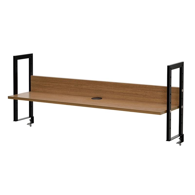 アール・エフ・ヤマカワ ワーキングデスク　上置棚　W1200 ウォルナット GZUSR-1200DM 1台（ご注文単位1台）【直送品】