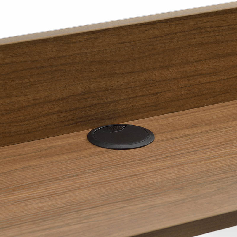 アール・エフ・ヤマカワ ワーキングデスク　上置棚　W1400 ウォルナット GZUSR-1400DM 1台（ご注文単位1台）【直送品】