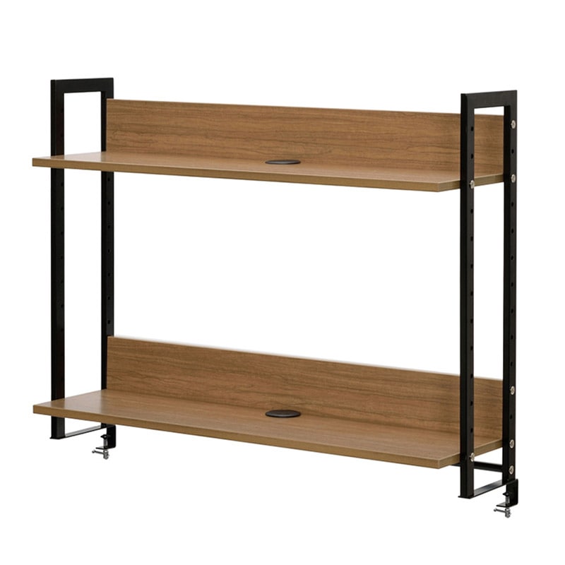 アール・エフ・ヤマカワ ワーキングデスク　上置ハイシェルフ　W1000 ウォルナット GZUSRH-1000DM 1台（ご注文単位1台）【直送品】