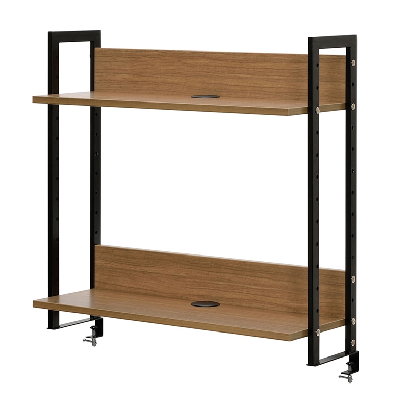 アール・エフ・ヤマカワ ワーキングデスク　上置ハイシェルフ　W800 ウォルナット GZUSRH-800DM 1台（ご注文単位1台）【直送品】