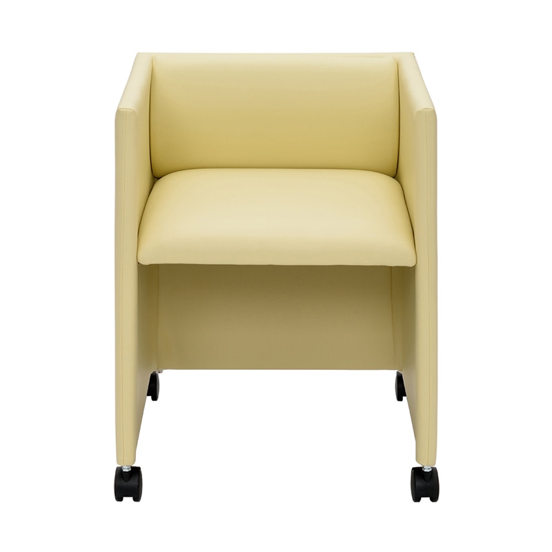 アール・エフ・ヤマカワ キャスター付き　応接チェア アイボリー RFC-FPRPIV 1台（ご注文単位1台）【直送品】