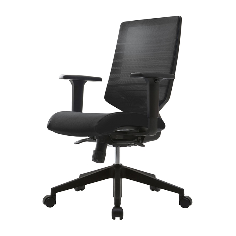 アール・エフ・ヤマカワ チェア　T30　可動肘 ブラック FHTN302RF006 1台（ご注文単位1台）【直送品】