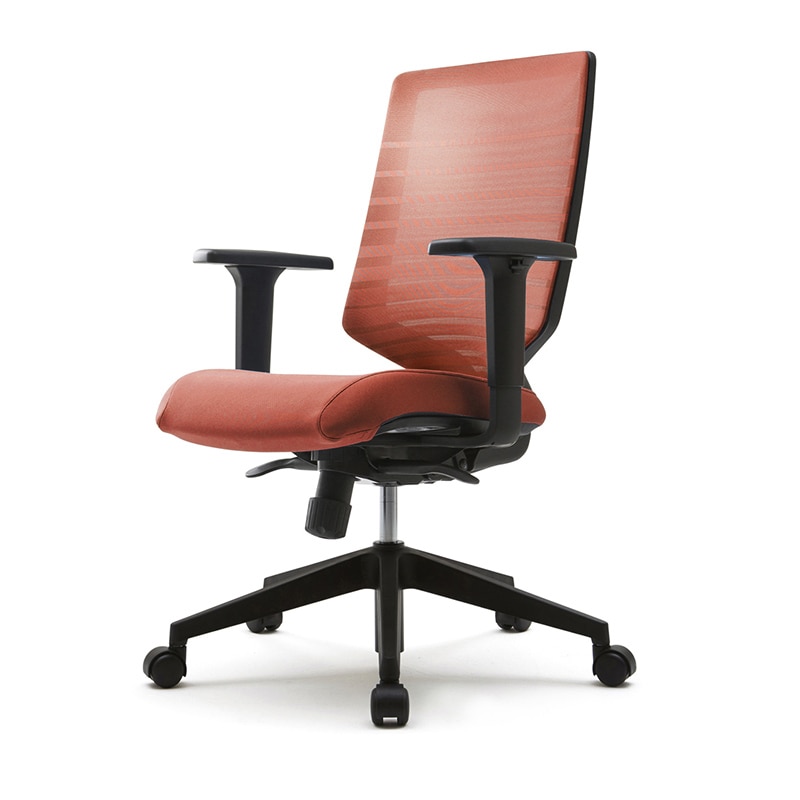 アール・エフ・ヤマカワ チェア　T30　可動肘 オレンジ FHTN302RF014 1台（ご注文単位1台）【直送品】