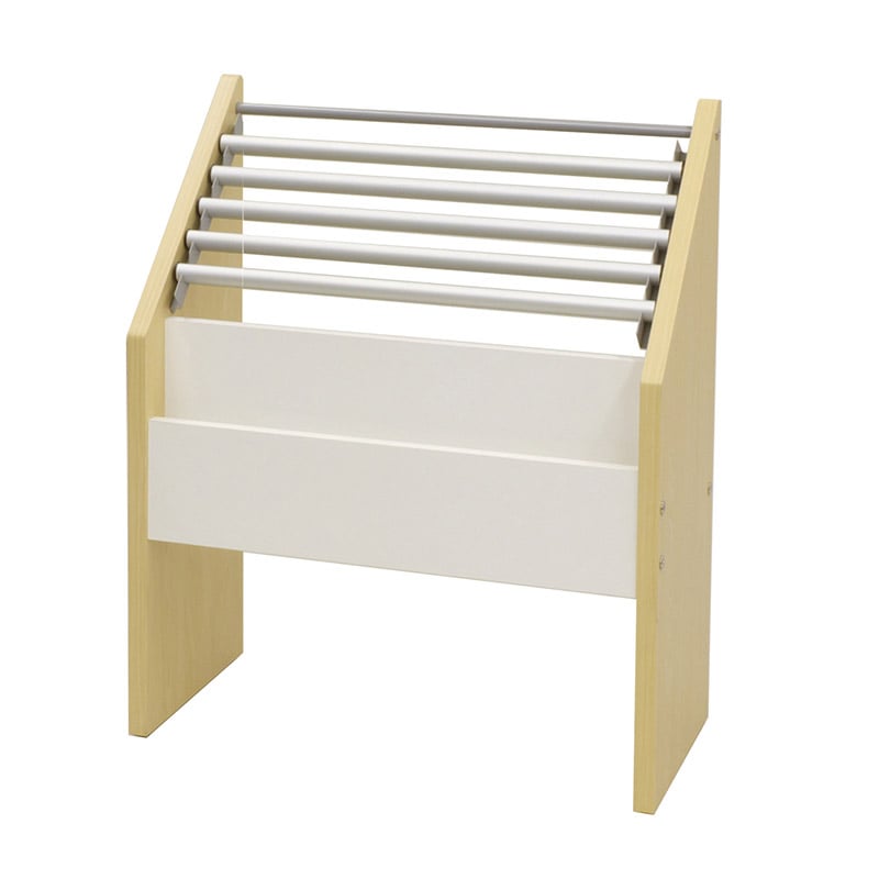 アール・エフ・ヤマカワ 木製新聞掛け　スナップタイプ ナチュラル×ホワイト SHSK-001NW 1台（ご注文単位1台）【直送品】