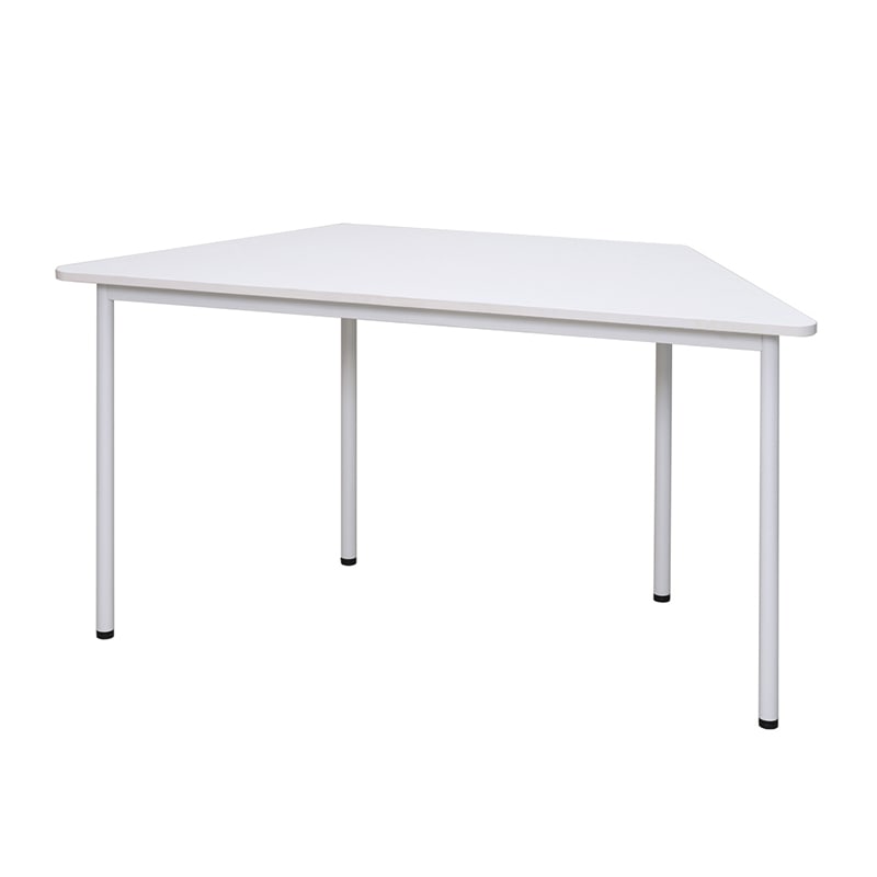 アール・エフ・ヤマカワ ラディー RFシンプルテーブル W1400 台形 ホワイト RFSPT-1470DWH 1台(ご注文単位1台)【直送品】