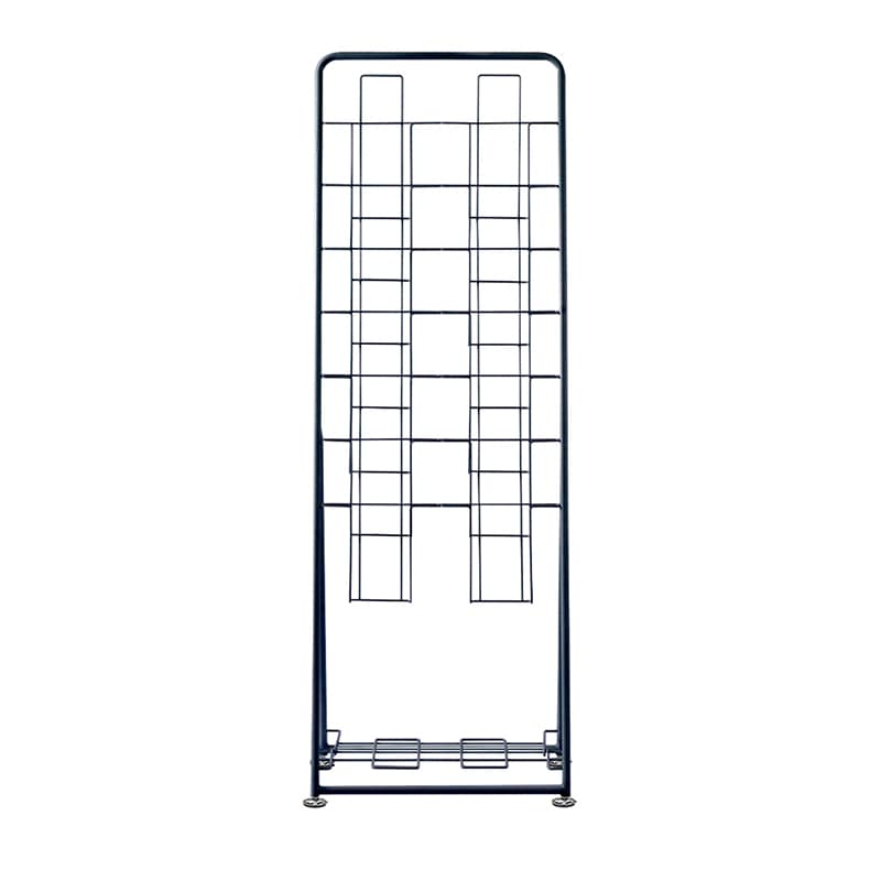 アール・エフ・ヤマカワ パンフレットスタンド　7段　ダブル ブラック RFPFS-DBBK 1台（ご注文単位1台）【直送品】