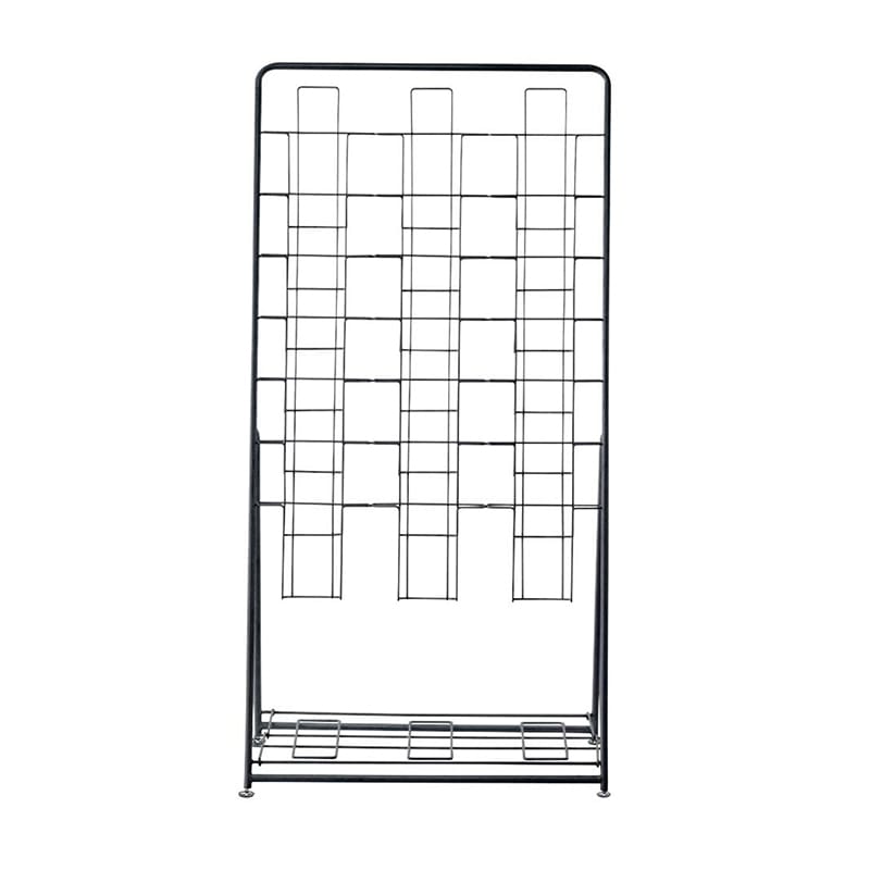アール・エフ・ヤマカワ パンフレットスタンド 7段 トリプル ブラック RFPFS-TRBK 1台(ご注文単位1台)【直送品】