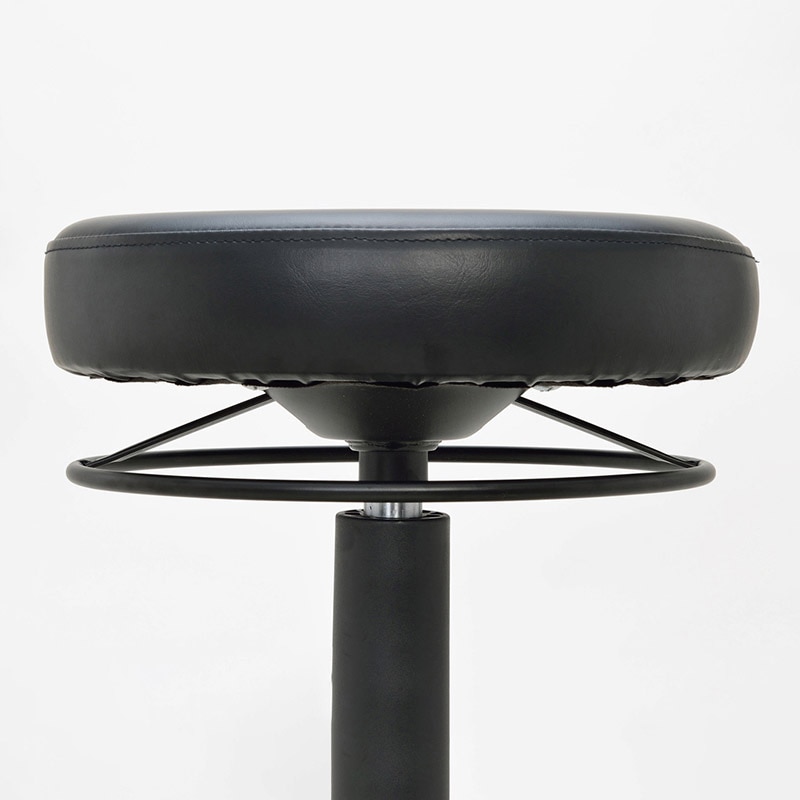 アール・エフ・ヤマカワ ラウンドキャスタースツール ブラック RFRCS-FPBK 1台(ご注文単位1台)【直送品】