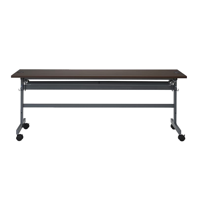 アール・エフ・ヤマカワ フォールディングテーブル4 配線機能付 W1800×D450 ダークブラウン SHFTL4-1845DB 1台(ご注文単位1台)【直送品】