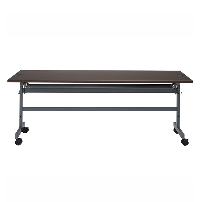 アール・エフ・ヤマカワ フォールディングテーブル4　配線機能付 W1800×D600　ダークブラウン SHFTL4-1860DB 1台（ご注文単位1台）【直送品】