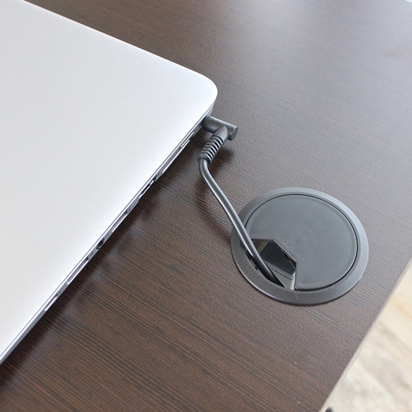 アール・エフ・ヤマカワ フォールディングテーブル4　配線機能付 W1800×D600　ダークブラウン SHFTL4-1860DB 1台（ご注文単位1台）【直送品】