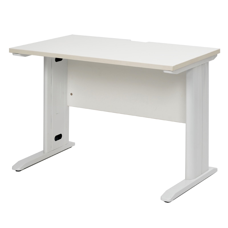 アール・エフ・ヤマカワ スチール脚デスク　W1000×D600 ホワイト／ホワイト脚 RFSLD-1060WH-WL 1台（ご注文単位1台）【直送品】