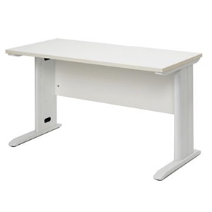 アール・エフ・ヤマカワ スチール脚デスク　W1200×D600 ホワイト／ホワイト脚 RFSLD-1260WH-WL 1台（ご注文単位1台）【直送品】