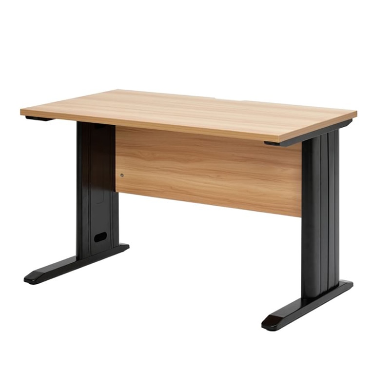 アール・エフ・ヤマカワ スチール脚デスク W1200×D600 ナチュラル/ブラック脚 RFSLD-1260NA-BL 1台(ご注文単位1台)【直送品】