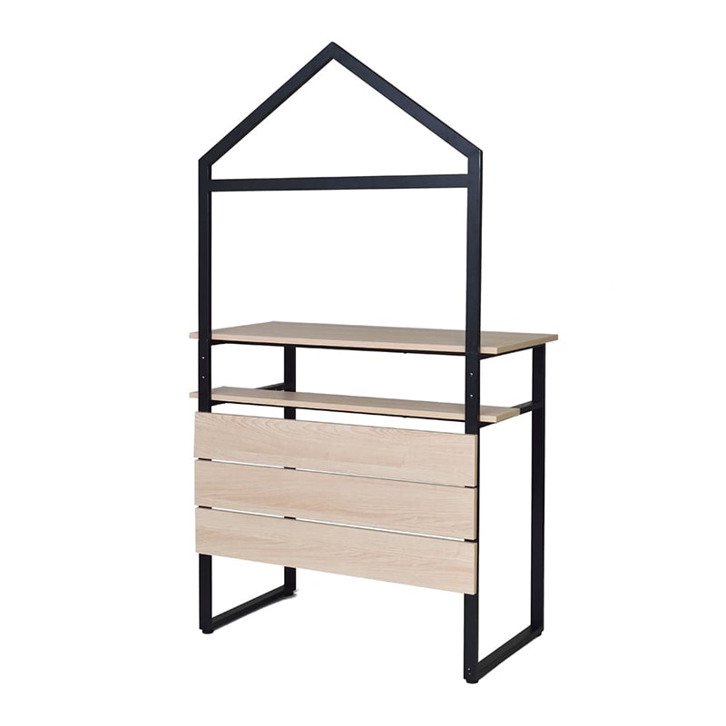 アール・エフ・ヤマカワ カフェステーション カウンター 屋根付き W1100×D556 ナチュラル RFCFC-1155NA-RO 1台(ご注文単位1台)【直送品】