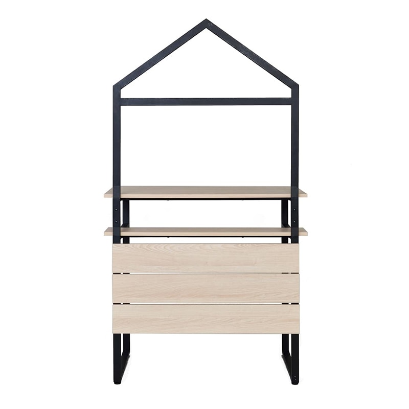 アール・エフ・ヤマカワ カフェステーション カウンター 屋根付き W1100×D556 ナチュラル RFCFC-1155NA-RO 1台(ご注文単位1台)【直送品】