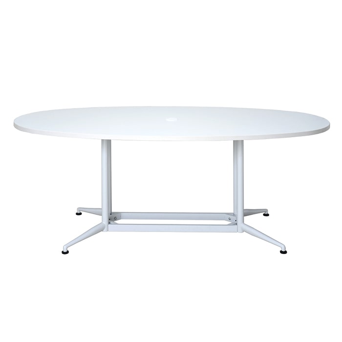 アール・エフ・ヤマカワ OAオーバルテーブル W1800×D900 ホワイト RFOVT-OA1890WH 1台(ご注文単位1台)【直送品】