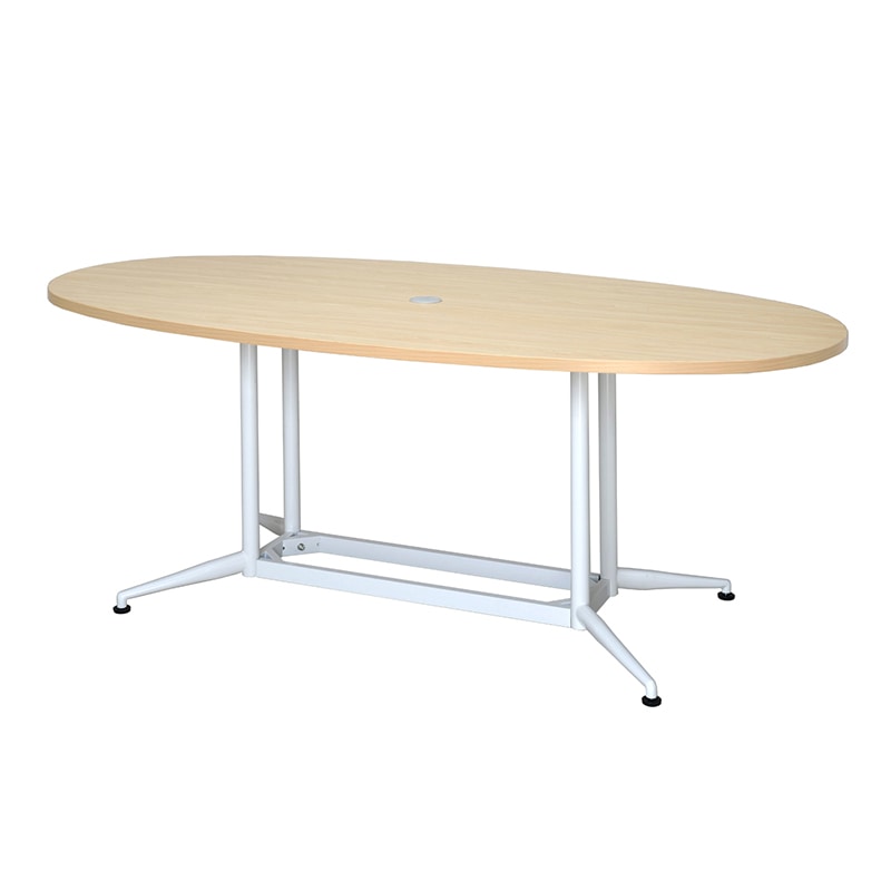 アール・エフ・ヤマカワ OAオーバルテーブル　W1800×D900 ナチュラル RFOVT-OA1890NA 1台（ご注文単位1台）【直送品】