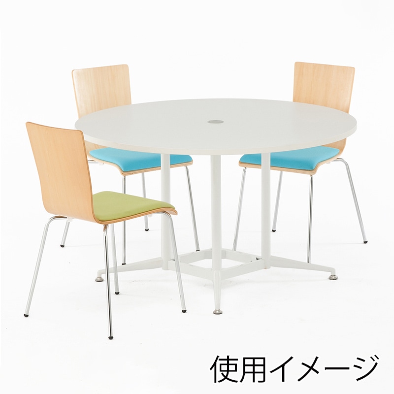 アール・エフ・ヤマカワ OAラウンドテーブル　φ1200 ホワイト RFRDT-OA1200WL 1台（ご注文単位1台）【直送品】