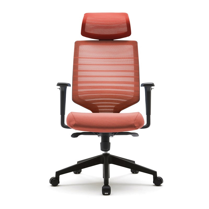 アール・エフ・ヤマカワ チェア T30 可動肘 ヘッドレスト付き オレンジ FHTN302RF020 1台(ご注文単位1台)【直送品】