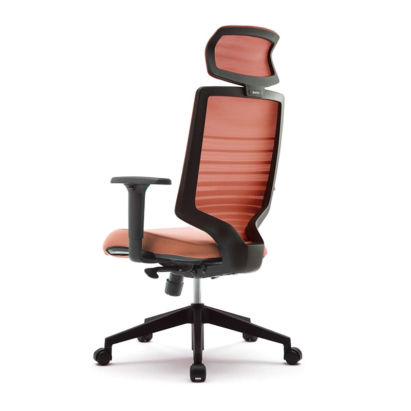 アール・エフ・ヤマカワ チェア T30 可動肘 ヘッドレスト付き オレンジ FHTN302RF020 1台(ご注文単位1台)【直送品】