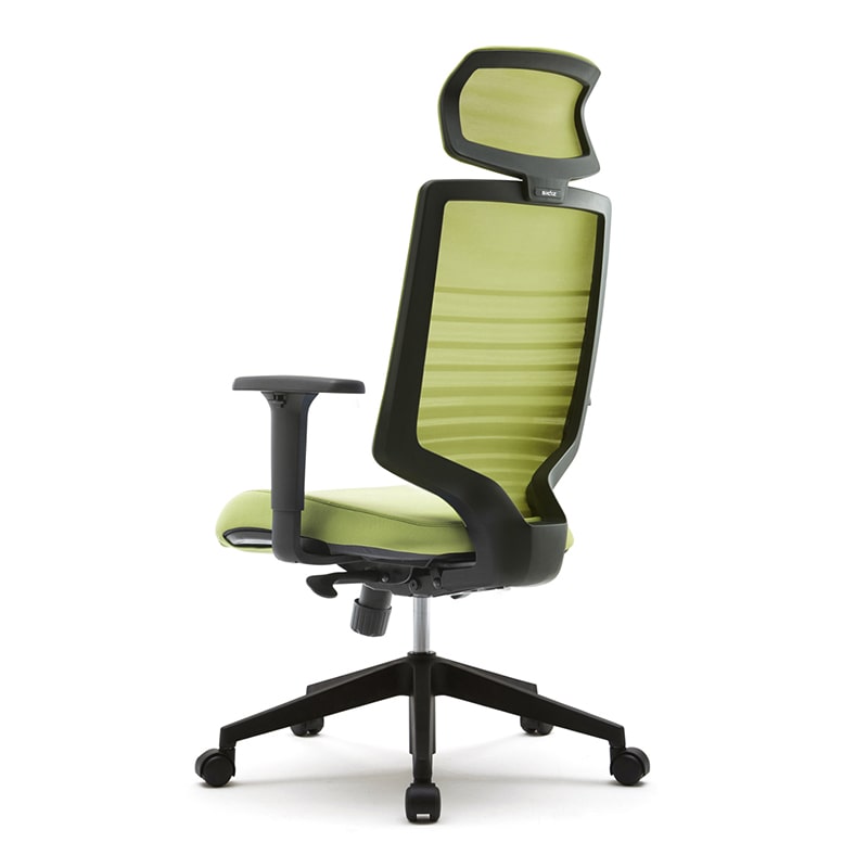 アール・エフ・ヤマカワ チェア T30 可動肘 ヘッドレスト付き グリーン FHTN302RF021 1台(ご注文単位1台)【直送品】