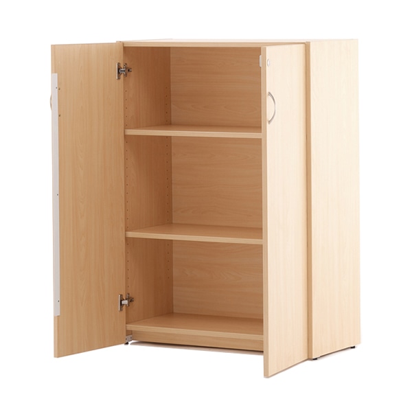 アール・エフ・ヤマカワ 可動棚ローシェルフ 共通扉付き ナチュラル RFLS-NJHFD 1台(ご注文単位1台)【直送品】