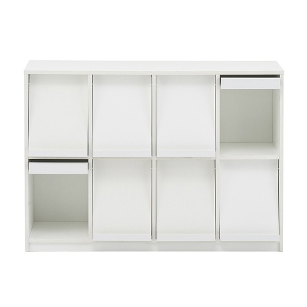 アール・エフ・ヤマカワ フラップシェルフ 4列2段 ホワイト RFFLPS-42W 1台(ご注文単位1台)【直送品】