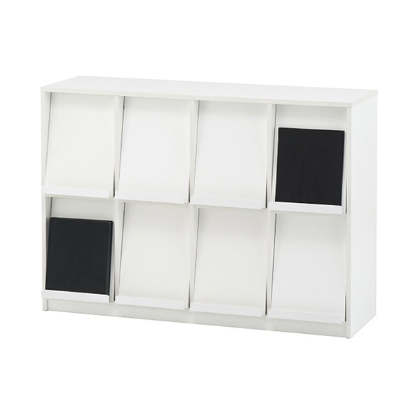 アール・エフ・ヤマカワ フラップシェルフ 4列2段 ホワイト RFFLPS-42W 1台(ご注文単位1台)【直送品】