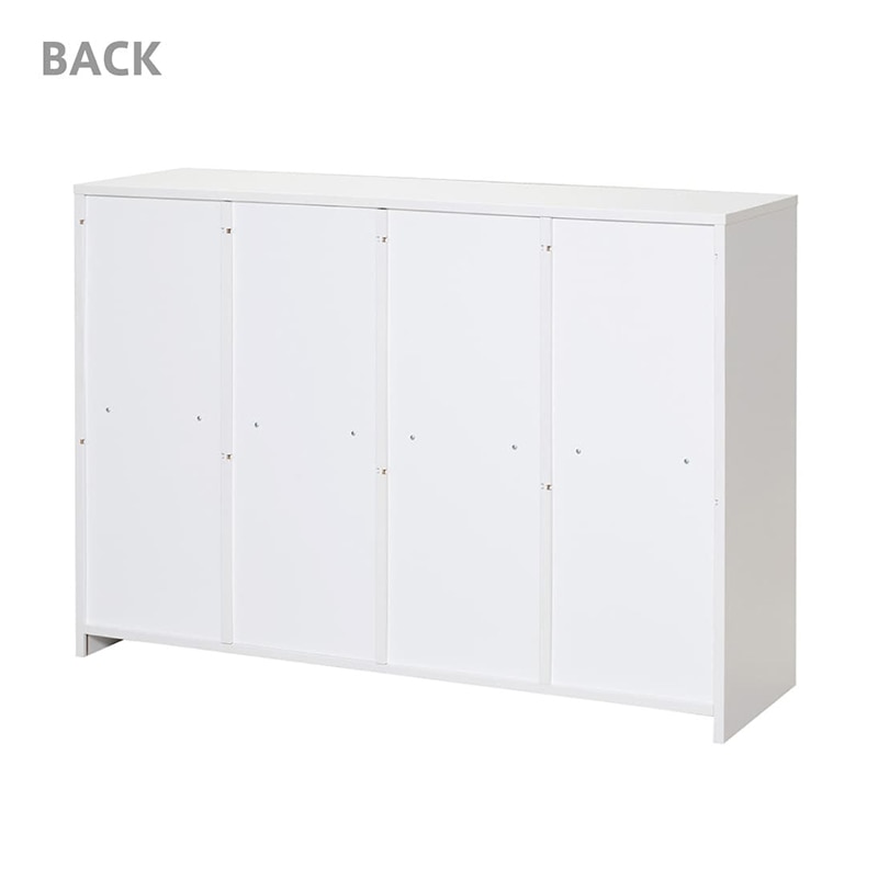 アール・エフ・ヤマカワ フラップシェルフ 4列2段 ホワイト RFFLPS-42W 1台(ご注文単位1台)【直送品】