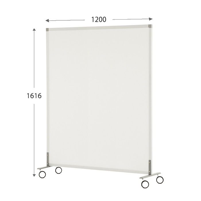アール・エフ・ヤマカワ ノルム　シンプルスクリーン　W1200 キャスター仕様　ホワイトメラミン SHSCR-WHWCA 1台（ご注文単位1台）【直送品】