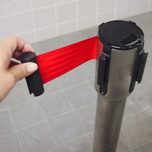 アール・エフ・ヤマカワ ポールパーティション Aタイプ レッド RFPP-RD 1台(ご注文単位1台)【直送品】