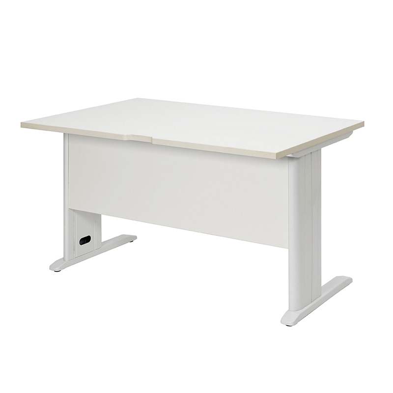 アール・エフ・ヤマカワ スチール脚デスク　W1200×D700 ホワイト／ホワイト脚 RFSLD-1270WH-WL 1台（ご注文単位1台）【直送品】