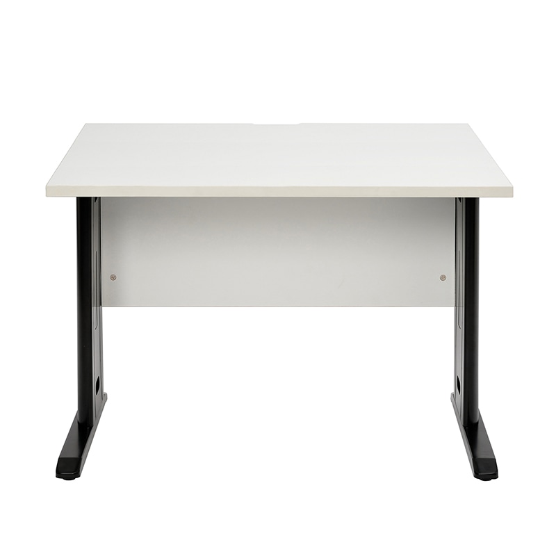 アール・エフ・ヤマカワ スチール脚デスク W1000×D700 ホワイト/ブラック脚 RFSLD-1070WH-BL 1台(ご注文単位1台)【直送品】