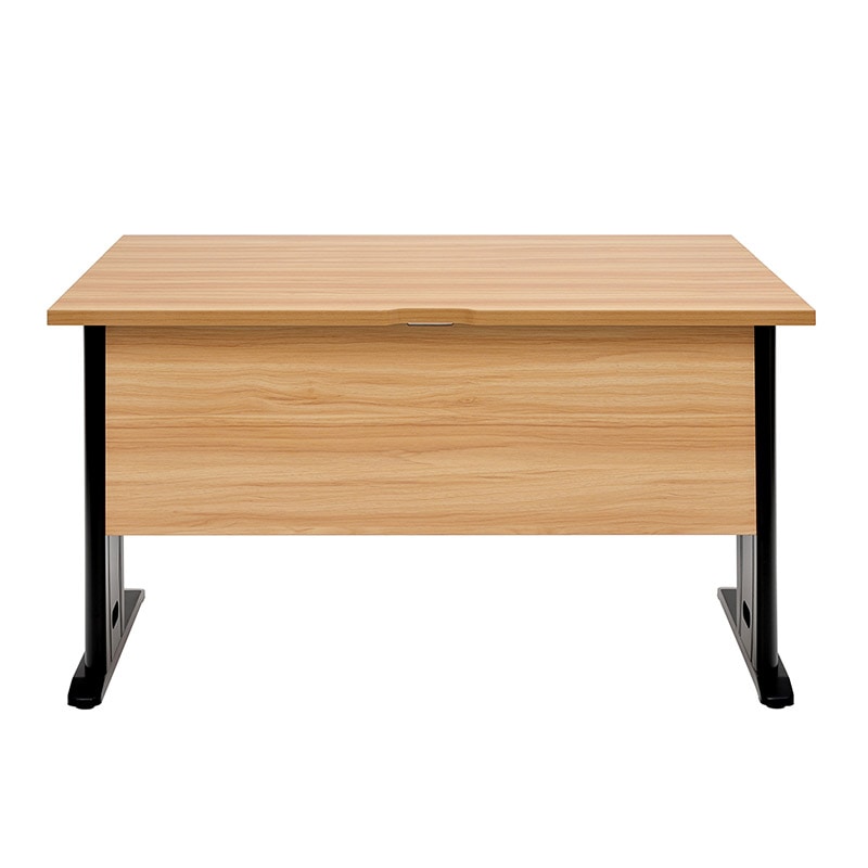 アール・エフ・ヤマカワ スチール脚デスク　W1200×D700 ナチュラル／ブラック脚 RFSLD-1270NA-BL 1台（ご注文単位1台）【直送品】