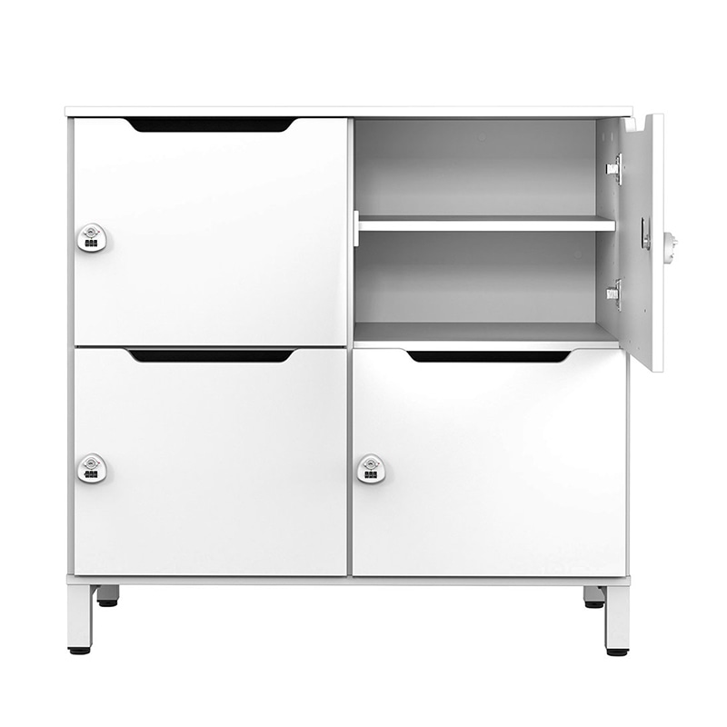 アール・エフ・ヤマカワ ソリード パーソナルロッカー 2列2段 ホワイト×ホワイト扉 RFPL-22WH-WHD 1台(ご注文単位1台)【直送品】