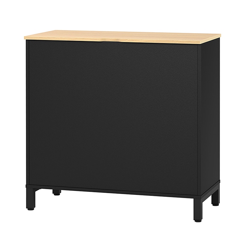 アール・エフ・ヤマカワ ソリード パーソナルロッカー 2列2段 ブラック×オーク扉 RFPL-22BK-OAD 1台(ご注文単位1台)【直送品】