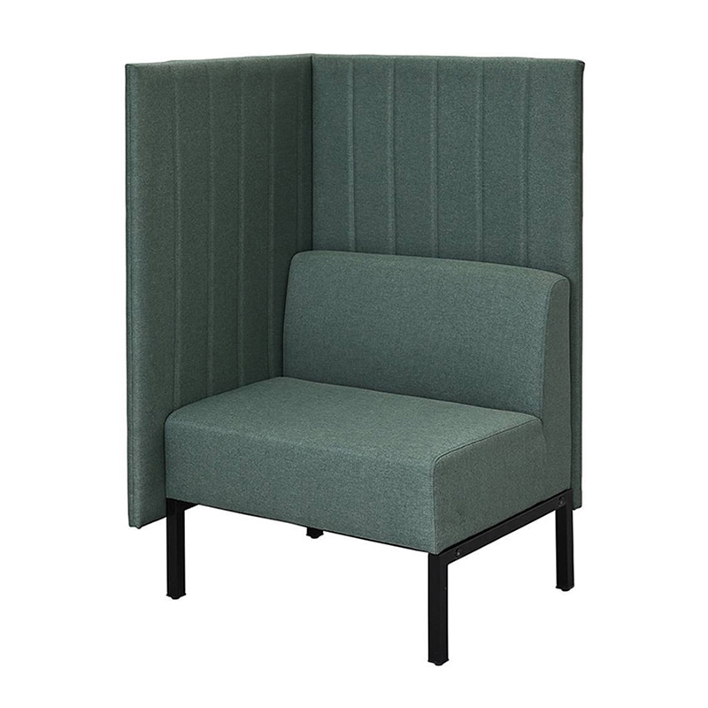 アール・エフ・ヤマカワ カッコ　ファブリックソファ　W760×H1230 片側パネル　グリーン RFFBS-7612GNK 1台（ご注文単位1台）【直送品】