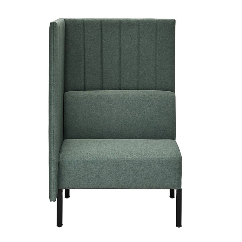 アール・エフ・ヤマカワ カッコ　ファブリックソファ　W760×H1230 片側パネル　グリーン RFFBS-7612GNK 1台（ご注文単位1台）【直送品】