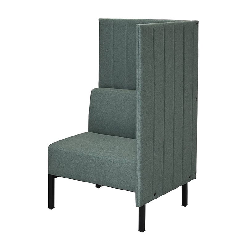 アール・エフ・ヤマカワ カッコ　ファブリックソファ　W760×H1230 片側パネル　グリーン RFFBS-7612GNK 1台（ご注文単位1台）【直送品】