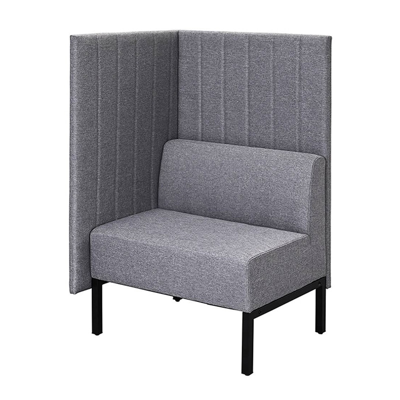 アール・エフ・ヤマカワ カッコ　ファブリックソファ　W760×H1230 片側パネル　ライトグレー RFFBS-7612LGK 1台（ご注文単位1台）【直送品】