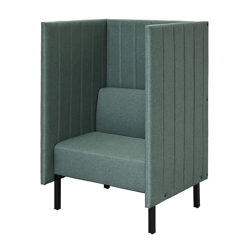 アール・エフ・ヤマカワ カッコ　ファブリックソファ　W800×H1230 両側パネル　グリーン RFFBS-8012GNR 1台（ご注文単位1台）【直送品】