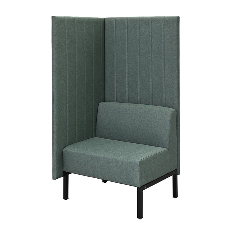 アール・エフ・ヤマカワ カッコ　ファブリックソファ　W760×H1500 片側パネル　グリーン RFFBS-7615GNK 1台（ご注文単位1台）【直送品】